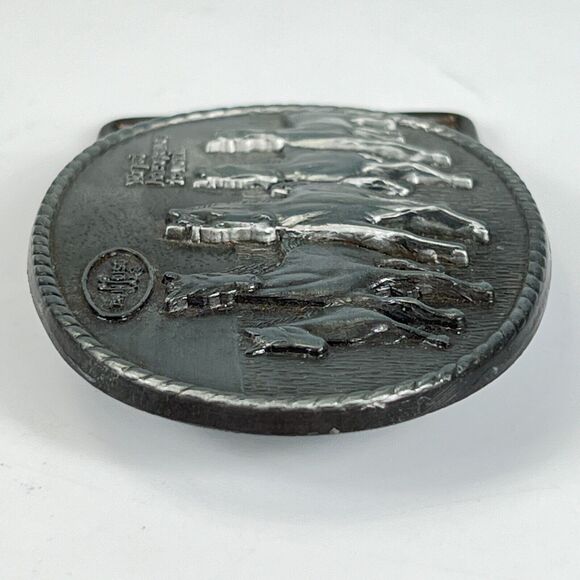 Vintage Belt Buckle -Twin Disk We Put Horsepower to Work Horse - Picture 4 of 9
